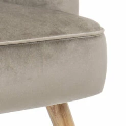 Woonkamer Fauteuil In Hout En Fluwelen Effect Scandinavisch Design - Cinzio -Slide Shop poltrona soggiorno in legno e effetto velluto design scandinavo cinzio 7