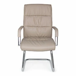 Sledebureaustoel Staal En Eco-leer Met Armleuningen 2 Stuks - Monaldo -Slide Shop poltrona ufficio a slitta acciaio e ecopelle con braccioli 2 pz monaldo 14