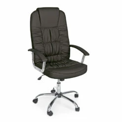 Kantoorfauteuil Ergonomisch Design Staal En Eco-leer 3 Kleuren - Indius