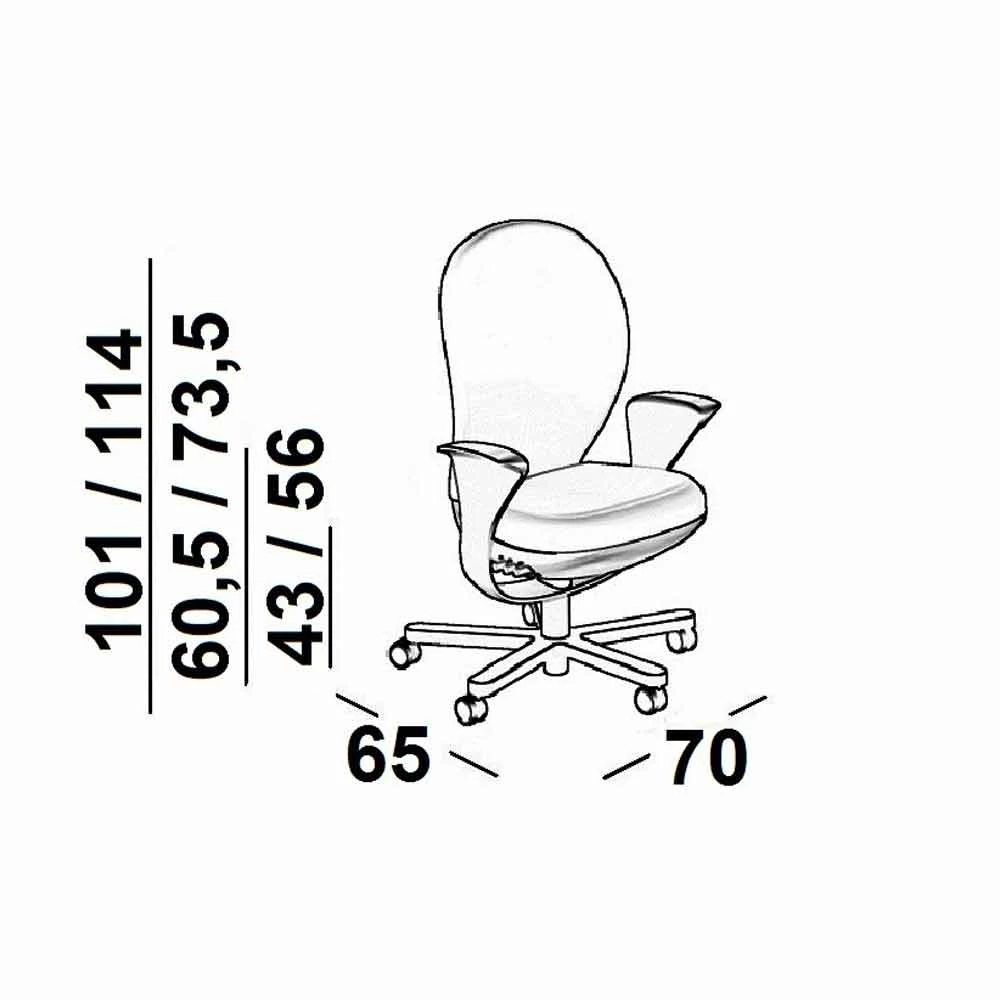 Executive Ontwerp Bureaustoel Bea Luxy, Zitting Grijs 6 Executive Ontwerp Bureaustoel Bea Luxy, Zitting Grijs - Afbeelding 6