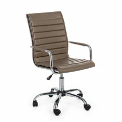 Ergonomische Bureaufauteuil Met Armleuningen Van Staal En Kunstleer - Mantica -Slide Shop poltrona ufficio ergonomica con braccioli acciaio e similpelle mantica 10