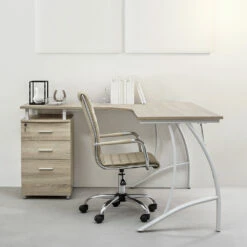 Ergonomische Bureaufauteuil Met Armleuningen Van Staal En Kunstleer - Mantica -Slide Shop poltrona ufficio ergonomica con braccioli acciaio e similpelle mantica 18