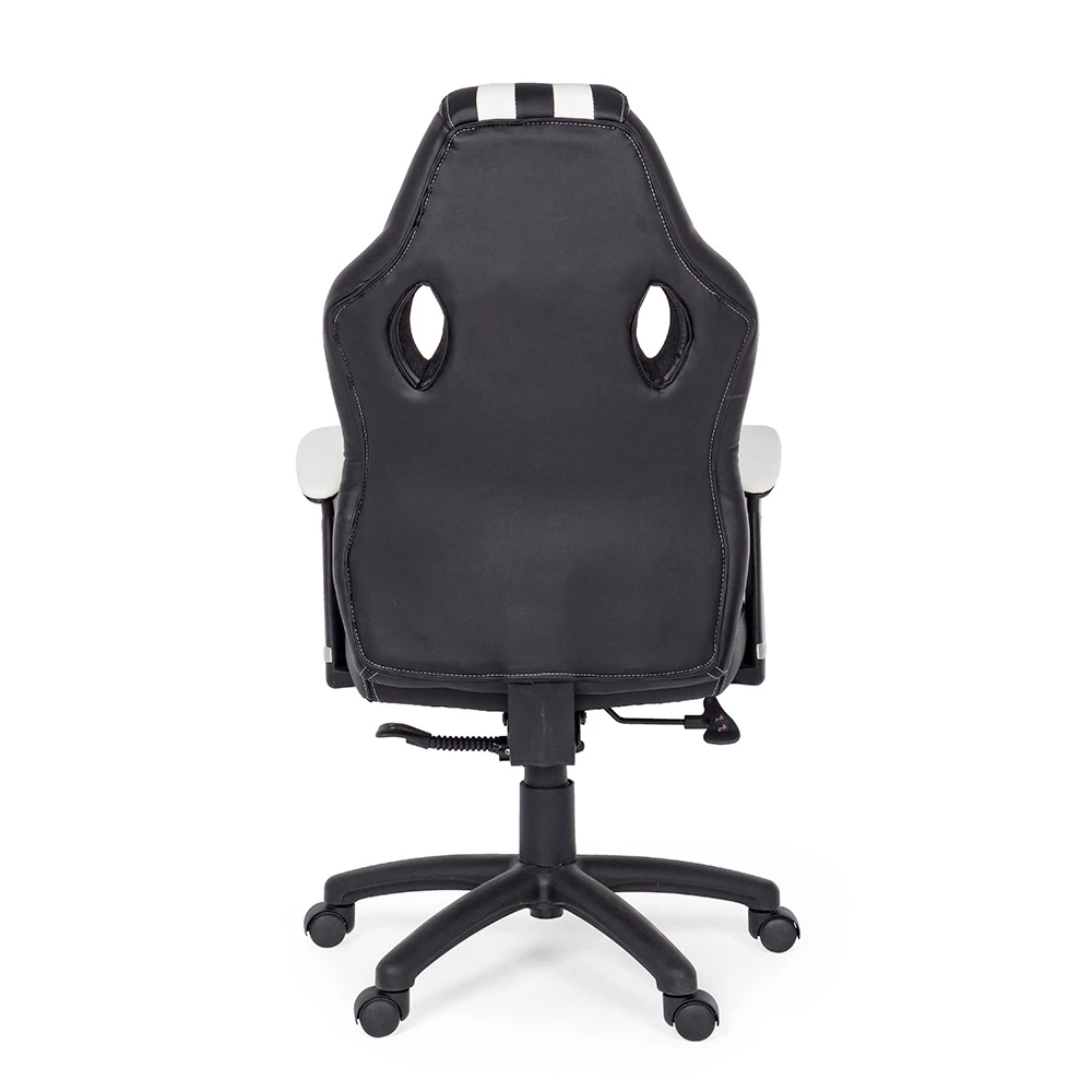 Draaibare Bureaufauteuil In Eco-leer En Nylon 2 Kleuren - Saronno 3 Draaibare Bureaufauteuil In Eco-leer En Nylon 2 Kleuren - Saronno - Afbeelding 3