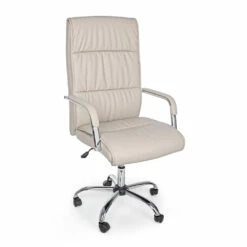 Kantoorfauteuil In Staal En Kunstleer Met Wielen En Armleuningen - Isernia -Slide Shop poltrona ufficio in acciaio e similpelle con ruote e braccioli isernia 11