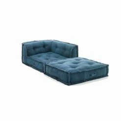 Hoek Chaise Longue Fauteuil In Grijs, Groen Of Blauw Katoen - Vezel 18 Hoek Chaise Longue Fauteuil In Grijs, Groen Of Blauw Katoen - Vezel -Slide Shop poltroncina chaise longue angolare in cotone grigio verde o blu fibra 11