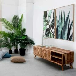 Vintage Design Houten Tv-standaard Met Stalen Homemotion Knoppen - Ventador -Slide Shop porta tv design vintage in legno con pomelli in acciaio homemotion ventador 5