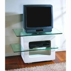 Modulaire Tv-standaard Pietra Di Vicenza En Kristal, Met De Hand Gesneden, Eleni