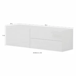 Tv-meubel Woonkamer Wit Hout Of Glanzend Antraciet Design 2 Maten - Yolanda -Slide Shop porta tv salotto legno bianco o antracite lucido design 2 misure yolanda 6