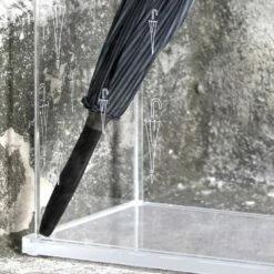 Paraplubak In Transparant Lasergegraveerd Acrylkristal - Barbio -Slide Shop portaombrelli in cristallo acrilico trasparente inciso a laser barbio 2