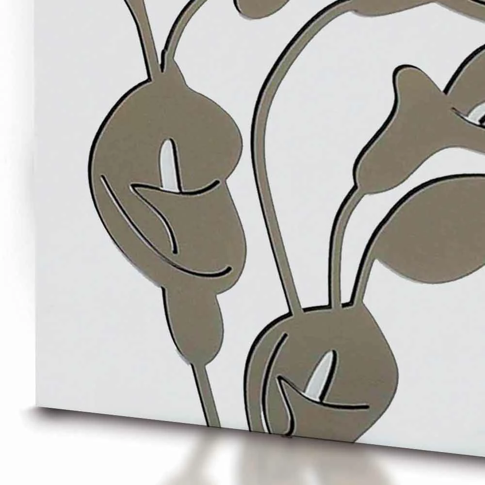 Wit Houten Paraplubak Modern Design Met Bloemendecoraties - Caracalla 2 Wit Houten Paraplubak Modern Design Met Bloemendecoraties - Caracalla - Afbeelding 2