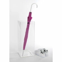 Paraplubak In Transparant Plexiglas En Gekleurde Designvoet - Romano 12 Paraplubak In Transparant Plexiglas En Gekleurde Designvoet - Romano -Slide Shop portaombrelli in plexiglass trasparente e base colorata di design romano 1