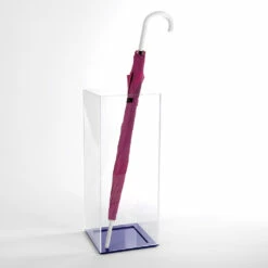 Paraplubak In Transparant Plexiglas En Gekleurde Designvoet - Romano 14 Paraplubak In Transparant Plexiglas En Gekleurde Designvoet - Romano -Slide Shop portaombrelli in plexiglass trasparente e base colorata di design romano 3
