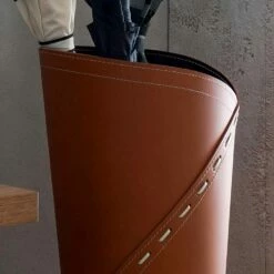 Moderne Paraplubak In Geregenereerd Katrina-leer, Gemaakt In Italië -Slide Shop portaombrelli moderno in cuoio rigenerato katrina fatto in italia 10