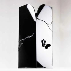 Paraplubak Van Zwart Plexiglas Met 3D-gravures En Decoraties, Modern Design - Farfo