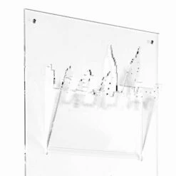 Wandtijdschriftenrek Met Drie Vakken In Plexiglas Gemaakt In Italië - Filarino -Slide Shop portariviste da parete a tre scomparti in plexiglass made in italy filarino 11