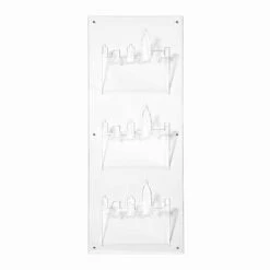 Wandtijdschriftenrek Met Drie Vakken In Plexiglas Gemaakt In Italië - Filarino -Slide Shop portariviste da parete a tre scomparti in plexiglass made in italy filarino 13