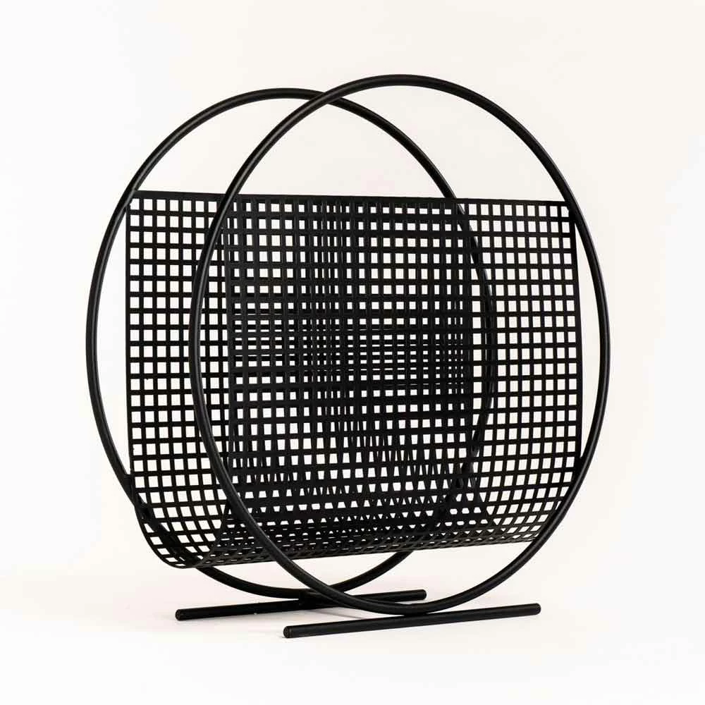 Rond Design Stalen Tijdschriftenrek Made In Italy - Pollepel 3 Rond Design Stalen Tijdschriftenrek Made In Italy - Pollepel - Afbeelding 3