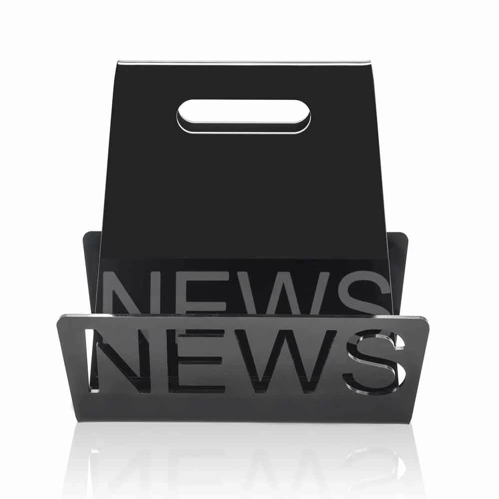 Tijdschriftenrek In Zwart Of Transparant Plexiglasontwerp Gemaakt In Italië - Omar 2 Tijdschriftenrek In Zwart Of Transparant Plexiglasontwerp Gemaakt In Italië - Omar - Afbeelding 2