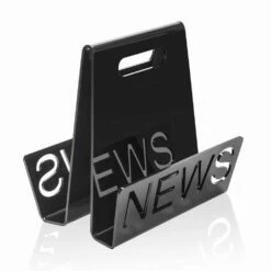 Tijdschriftenrek In Zwart Of Transparant Plexiglasontwerp Gemaakt In Italië - Omar