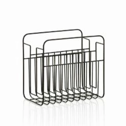 Tijdschriftenrek In Modern Mat Zwart Geverfd Metaaldraad - Herzien