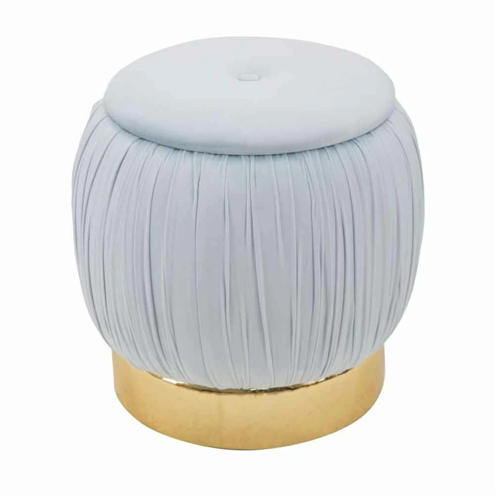 Modern Design Gekleurde Opbergpoef In Hout En Stof - Jenna 1 Modern Design Gekleurde Opbergpoef In Hout En Stof - Jenna