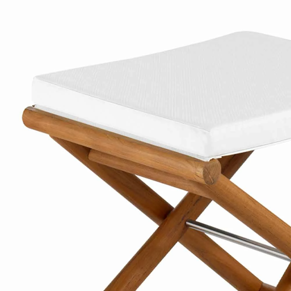 Buitenpoef In Natuurlijk Of Zwart Mat Hout En Kussen, Gemaakt In Italië - Suzana 3 Buitenpoef In Natuurlijk Of Zwart Mat Hout En Kussen, Gemaakt In Italië - Suzana - Afbeelding 3