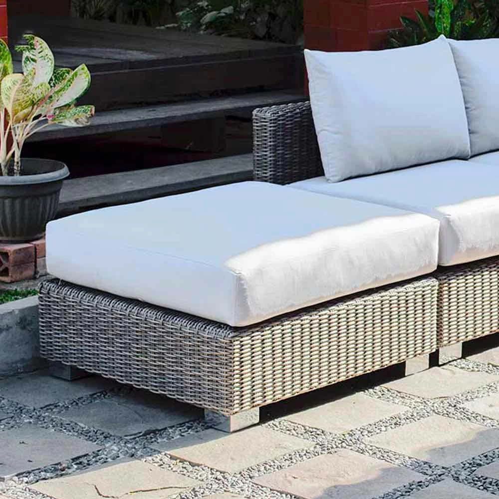 Poef Externe Grijs-taupe Polyethyleen Gemaakt In Jaco De Hand 2 Poef Externe Grijs-taupe Polyethyleen Gemaakt In Jaco De Hand - Afbeelding 2