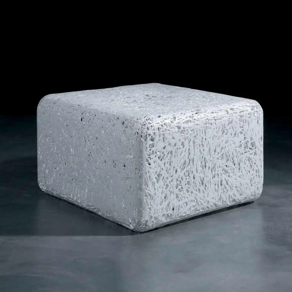 Poef Plastic Gesmolten Witte Of Multicolor Grace 4 Poef Plastic Gesmolten Witte Of Multicolor Grace - Afbeelding 4