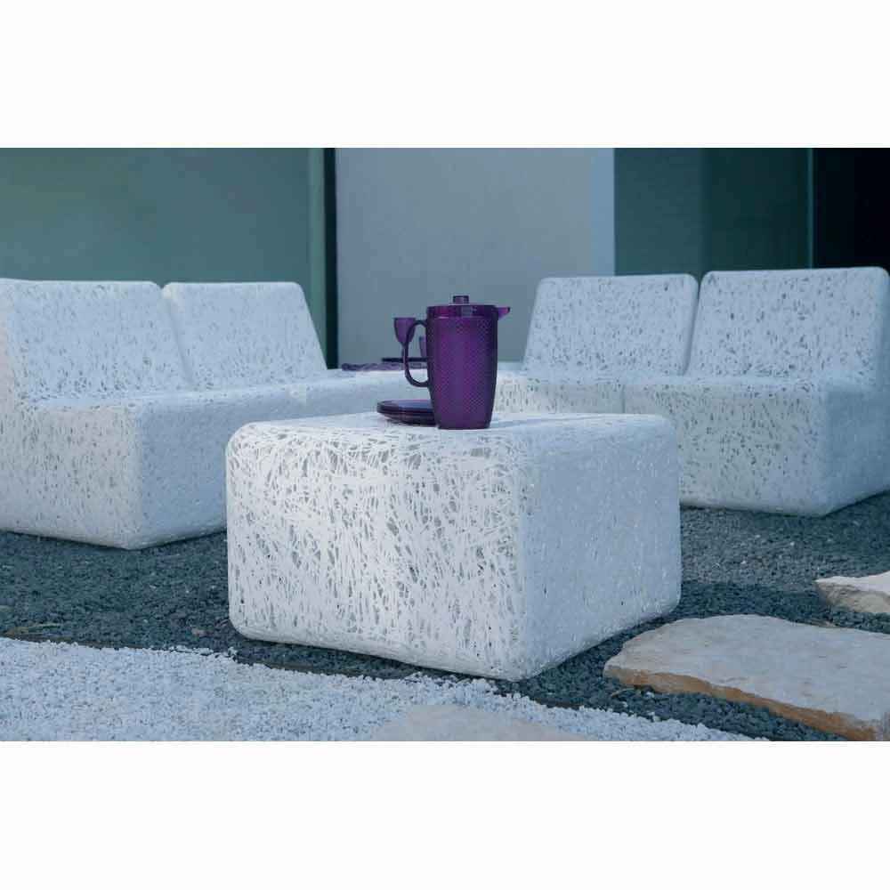 Poef Plastic Gesmolten Witte Of Multicolor Grace 6 Poef Plastic Gesmolten Witte Of Multicolor Grace - Afbeelding 6