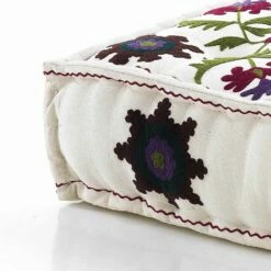 Etnische Vierkante Poef In Patchworkstof Of Fluweel - Vezel -Slide Shop pouf di design etnico quadrato in tessuto patchwork o velluto fibra 10