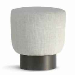 Poef Bedekt Met Stof Met Metalen Voet Made In Italy - Bonaldo Belt