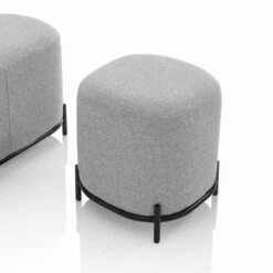 Ronde Poef Voor Woonkamer In Modern Design Van Groene Of Grijze Stof - Ambrogia 7 Ronde Poef Voor Woonkamer In Modern Design Van Groene Of Grijze Stof - Ambrogia -Slide Shop pouf rotondo design moderno da salotto in tessuto verde menta ambrogia 3