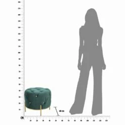 Moderne Design Ronde Poef In Stof, Ijzer En MDF - Ashlie -Slide Shop pouf rotondo di design moderno in ferro mdf e tessuto ashlie 10