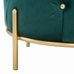 Moderne Design Ronde Poef In Stof, Ijzer En MDF - Ashlie -Slide Shop pouf rotondo di design moderno in ferro mdf e tessuto ashlie 8