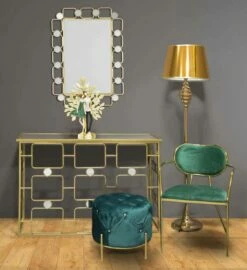 Moderne Design Ronde Poef In Stof, Ijzer En MDF - Ashlie -Slide Shop pouf rotondo di design moderno in ferro mdf e tessuto ashlie 9