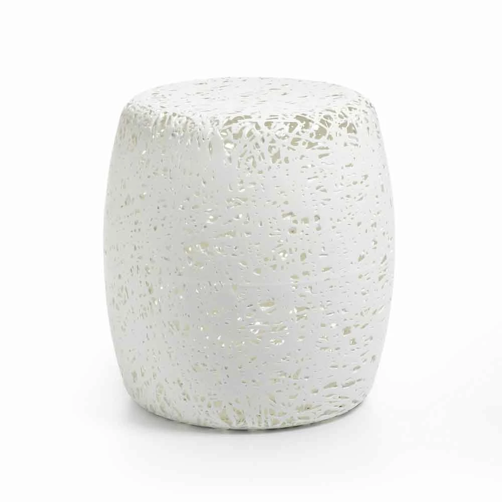 Pouf / Kruk Kunststof Gesmolten Veelkleurig Of Wit Weky 2 Pouf / Kruk Kunststof Gesmolten Veelkleurig Of Wit Weky - Afbeelding 2