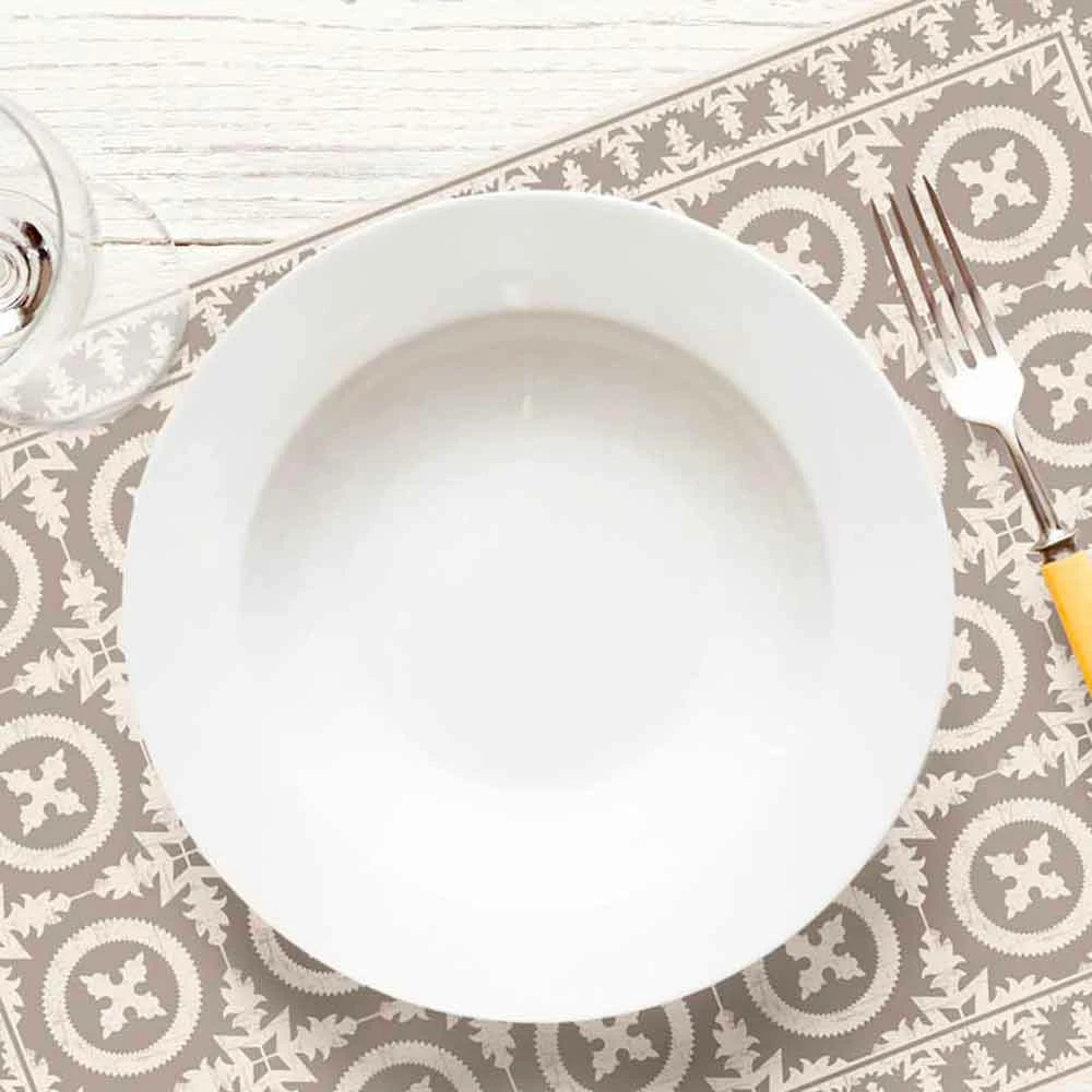 Beige Of Blauw Patroon Tafelloper In Pvc En Modern Polyester - Bondo 7 Beige Of Blauw Patroon Tafelloper In Pvc En Modern Polyester - Bondo - Afbeelding 7