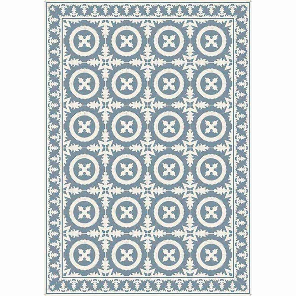 Beige Of Blauw Patroon Tafelloper In Pvc En Modern Polyester - Bondo 1 Beige Of Blauw Patroon Tafelloper In Pvc En Modern Polyester - Bondo