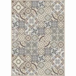 Tafelloper Met Patroon In Pvc En Modern Polyester - Malia