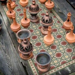 Tafelloper Rood, Zwart Of Groen Gekleurd In Pvc En Polyester - Coria -Slide Shop runner tavola colorato rosso nero o verde in pvc e poliestere coria 7