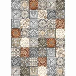 Vintage Rechthoekig Design Tafelloper Van Pvc En Polyester - Dimetra