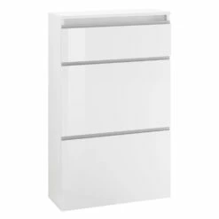 Schoenenkast Wit Of Antraciet 3 Deurs Duurzaam Hout Design - Emanuelito