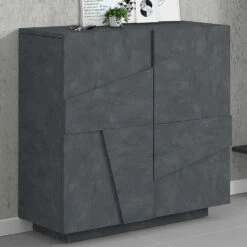 Schoenenkast Voor Binnen Met 2 Deuren Van Melamine Made In Italy - Naditza -Slide Shop scarpiera da interno con 2 ante in melaminico made in italy naditza 4