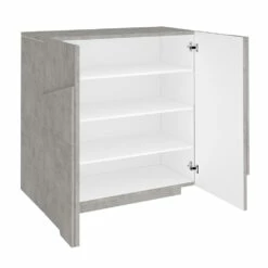 Schoenenkast Voor Binnen Met 2 Deuren Van Melamine Made In Italy - Naditza -Slide Shop scarpiera da interno con 2 ante in melaminico made in italy naditza 6