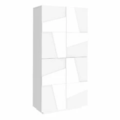 Melamine Schoenenkast Voor Binnen Met 4 Deuren Made In Italy - Naditza 13 Melamine Schoenenkast Voor Binnen Met 4 Deuren Made In Italy - Naditza -Slide Shop scarpiera in melaminico da interno con 4 ante made in italy naditza