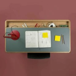 Bureau In Natuurlijk Massief Essenhout Met Intern Compartiment Made In Italy - Caspian -Slide Shop scrittoio in frassino massello naturale con vano interno made in italy caspian 6