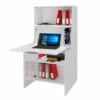 Modern Wit Wandbureau In Gepolijst Hout Italiaans Design - Ghero