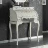 Klassiek Bureau 5 Lades In Hout En Inlegwerk Made In Italy - Hastings