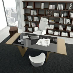 Bureau Met Glazen Blad Andrea Stramigioli - Vlinder -Slide Shop scrivania con piano in vetro andrea stramigioli frafalla 5