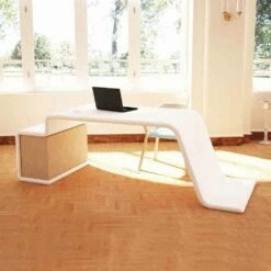 Bureau Met Houten Ladekast Gemaakt In Italië, Terralba